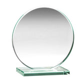 JADE GLASS ROUND PLAQUE (10mm THICK) - 3.75in